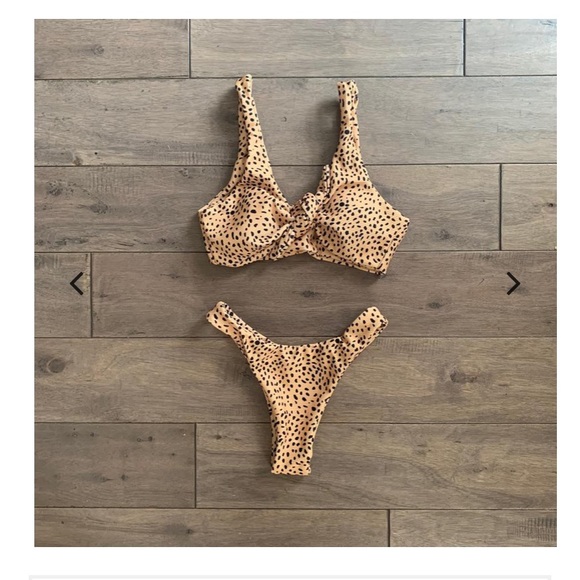 Other - Haute Swimwear “Millie” cheetah bikini set